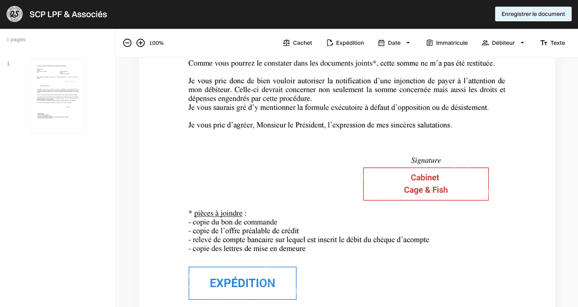 Quickstamp - Digitalisation des tampons pour études d'huissiers